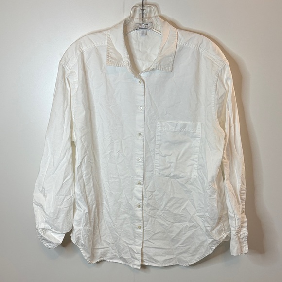 AYR Women's White Button Down Shirt - Picture 1 of 6